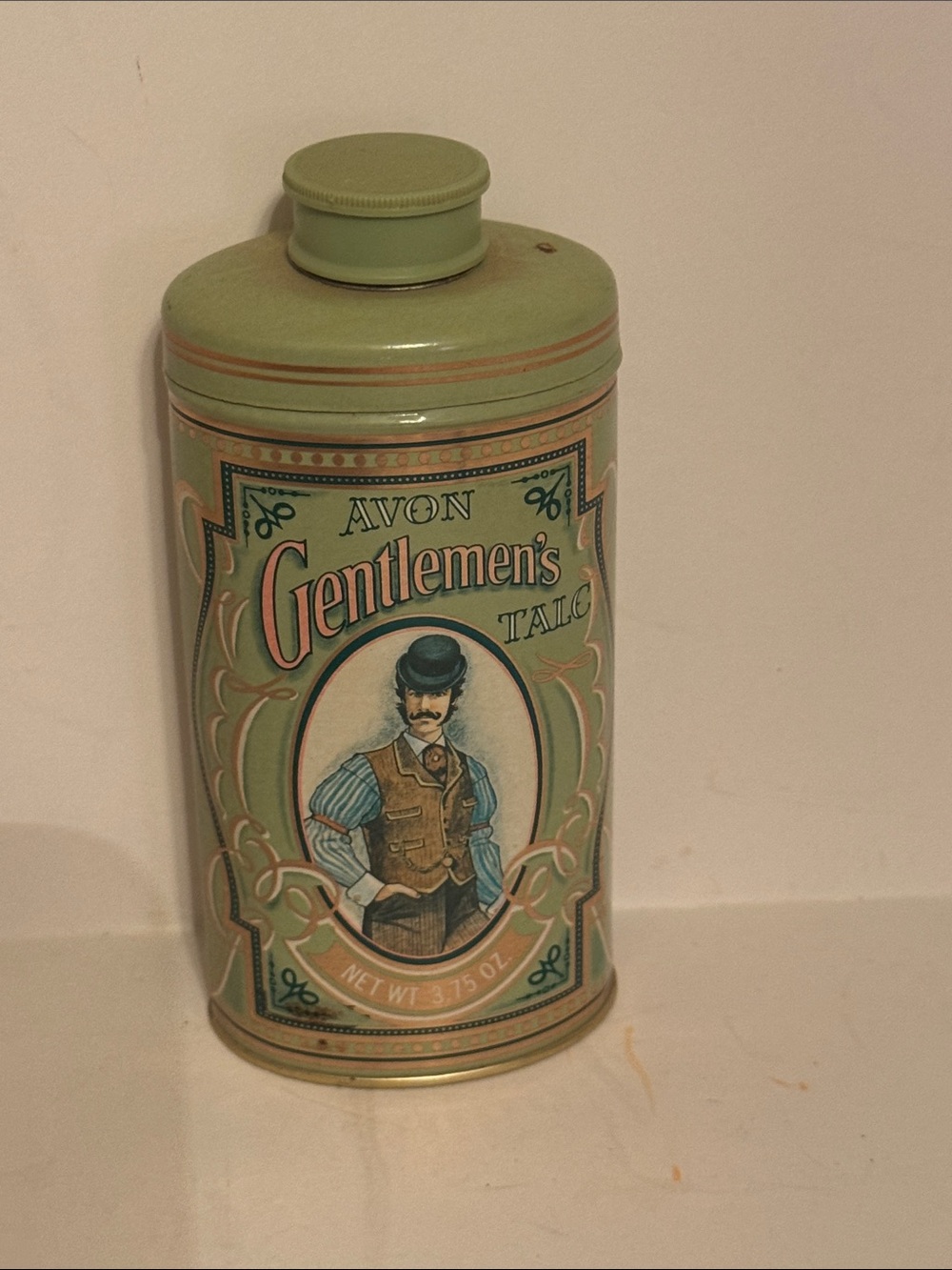 Avon Gentlemen's Talc - Mint Green Vintage Tin